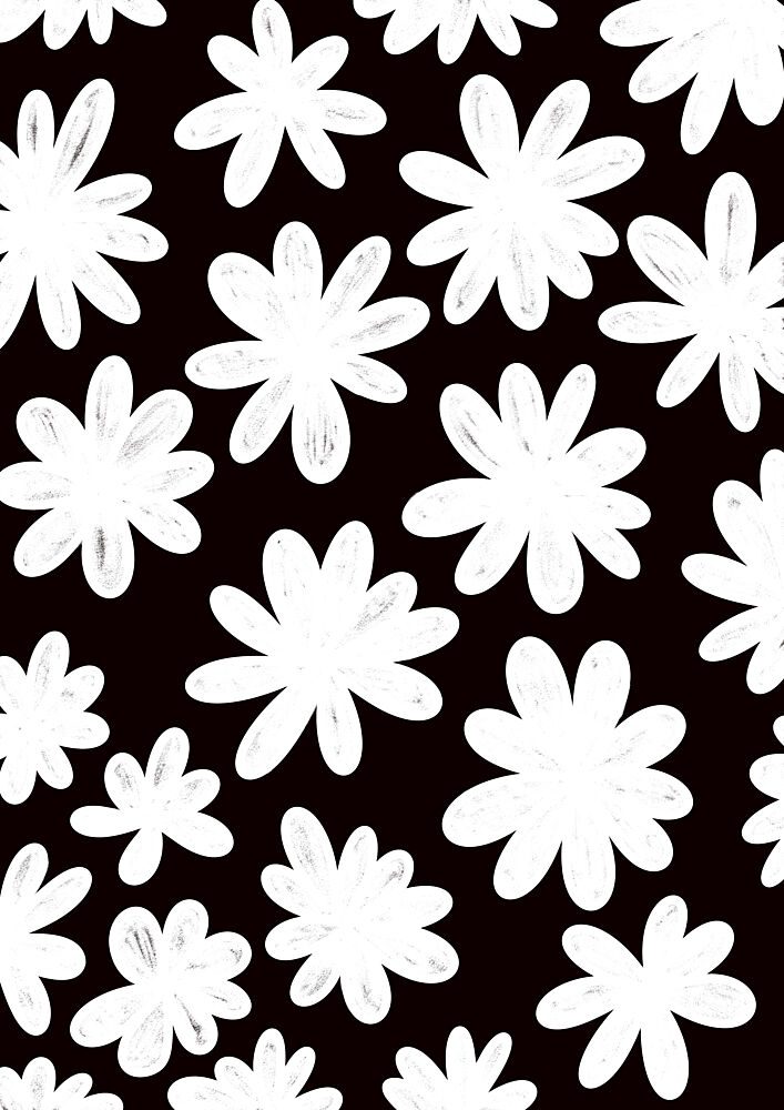 Whimsical White Flowers art print by Bainai for $57.95 CAD