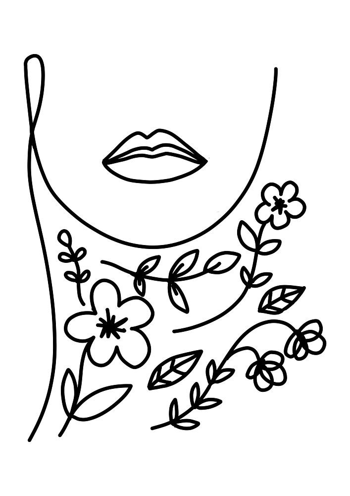 Organic Floral Woman art print by Bainai for $57.95 CAD