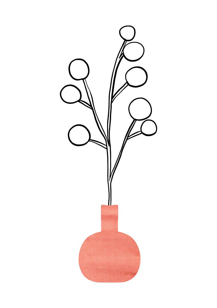 Minimalist Botanical Vase art print by Bainai for $57.95 CAD