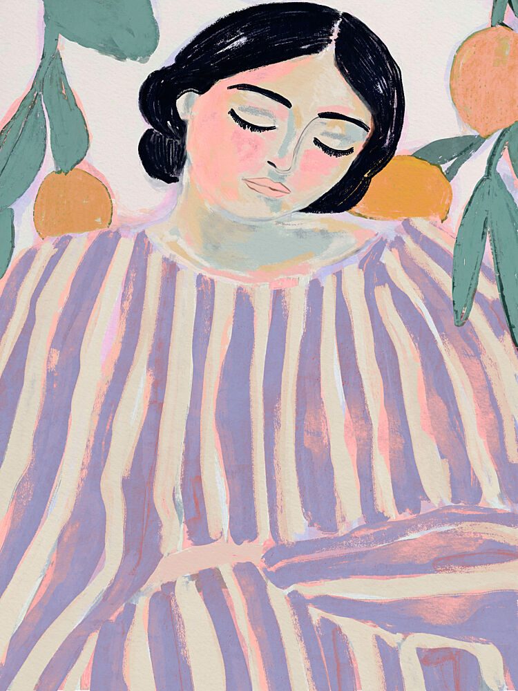 Tranquil Stripes art print by Treechild for $57.95 CAD