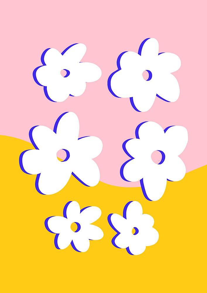 Groovy Doodle Flowers art print by Bainai for $57.95 CAD