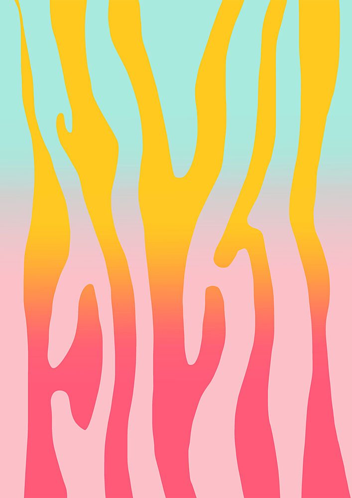 Vibrant Fluid Stripes art print by Bainai for $57.95 CAD