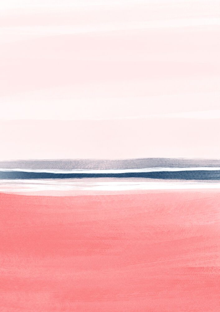 Blush and Blue Horizon art print by Bainai for $57.95 CAD