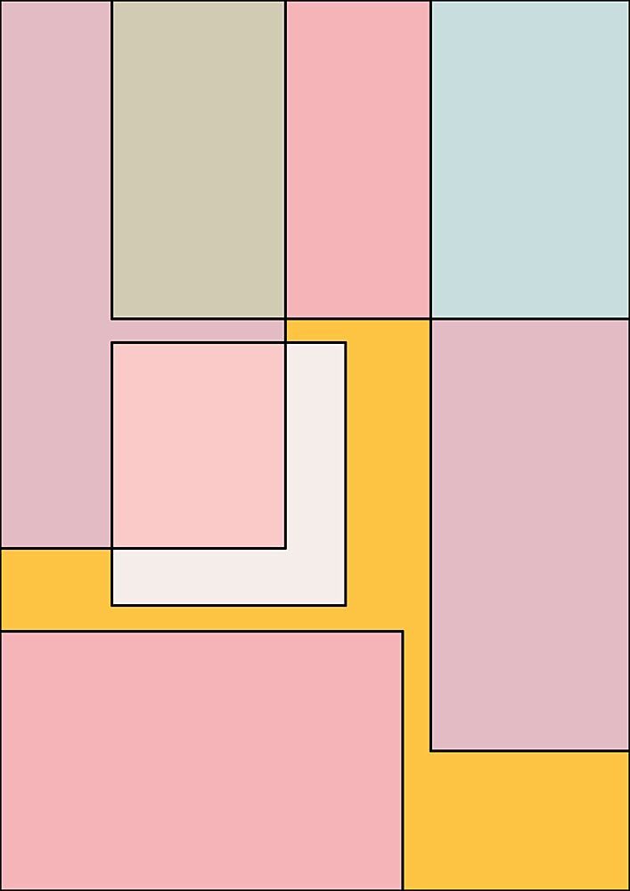 Abstract Pastel Shapes art print by Bainai for $57.95 CAD