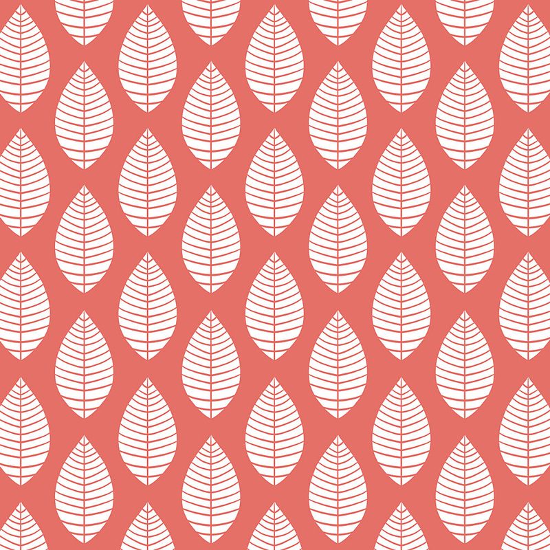 Coral Botanical Pattern art print by Bainai for $57.95 CAD