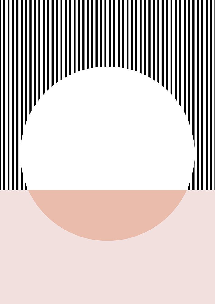 Geometric Peach Circle art print by Bainai for $57.95 CAD