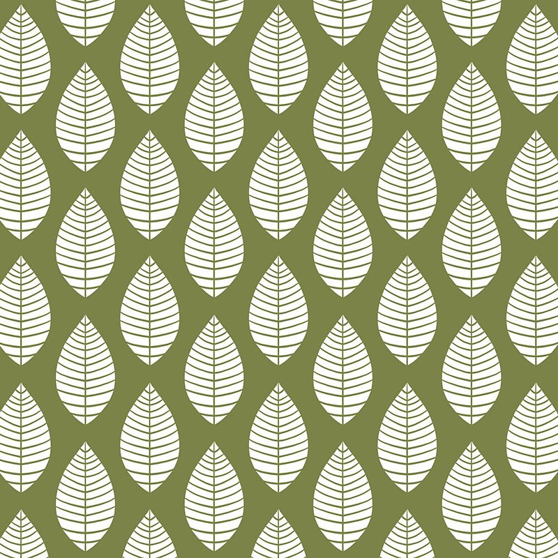 Olive Green Leaf Pattern art print by Bainai for $57.95 CAD