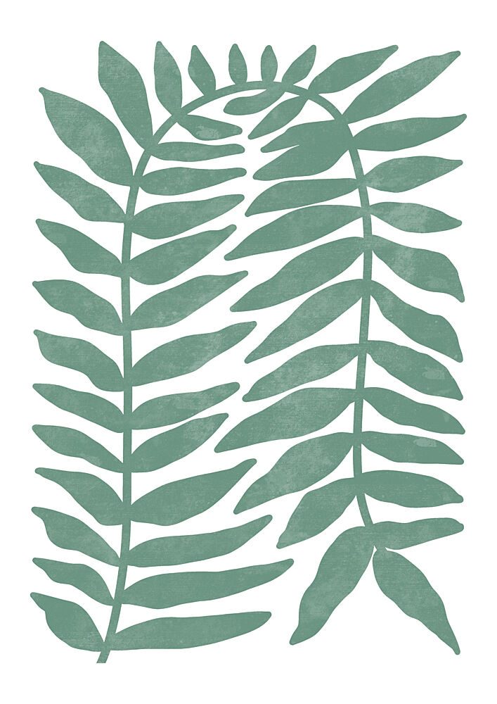 Green Fern Fronds art print by Bainai for $57.95 CAD