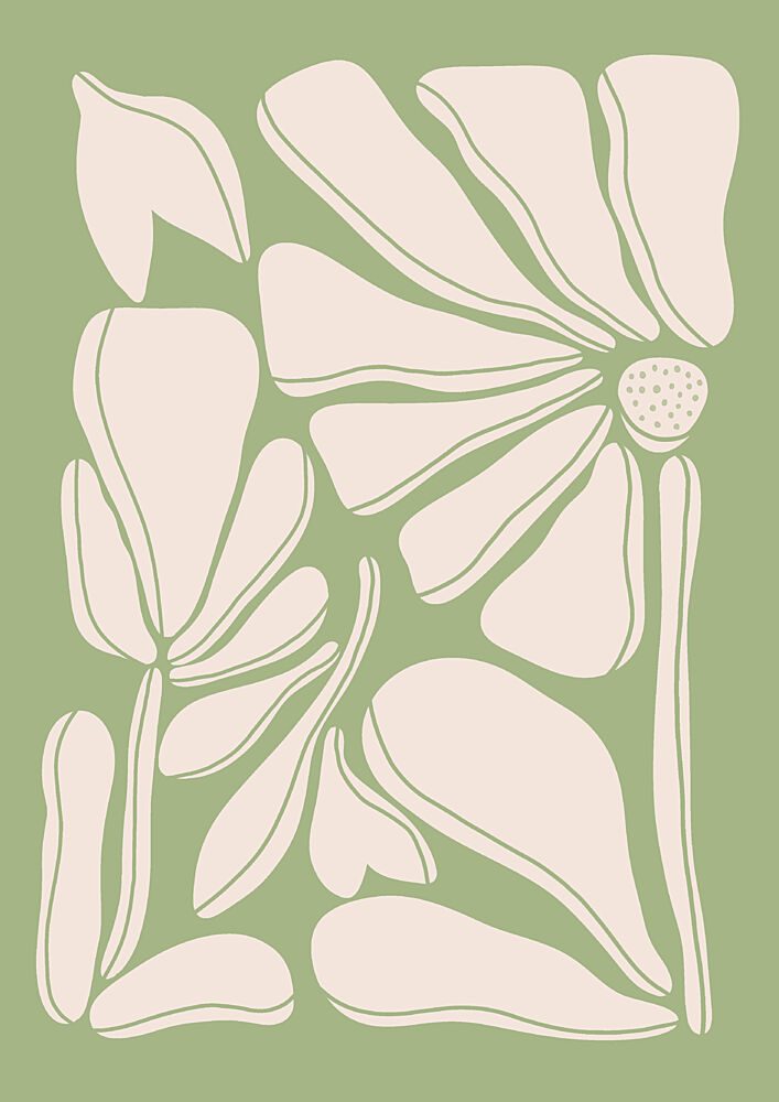 Soft Green Botanicals art print by Bainai for $57.95 CAD