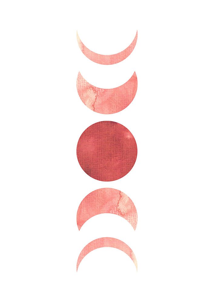 Moon Phases Watercolor art print by Bainai for $57.95 CAD