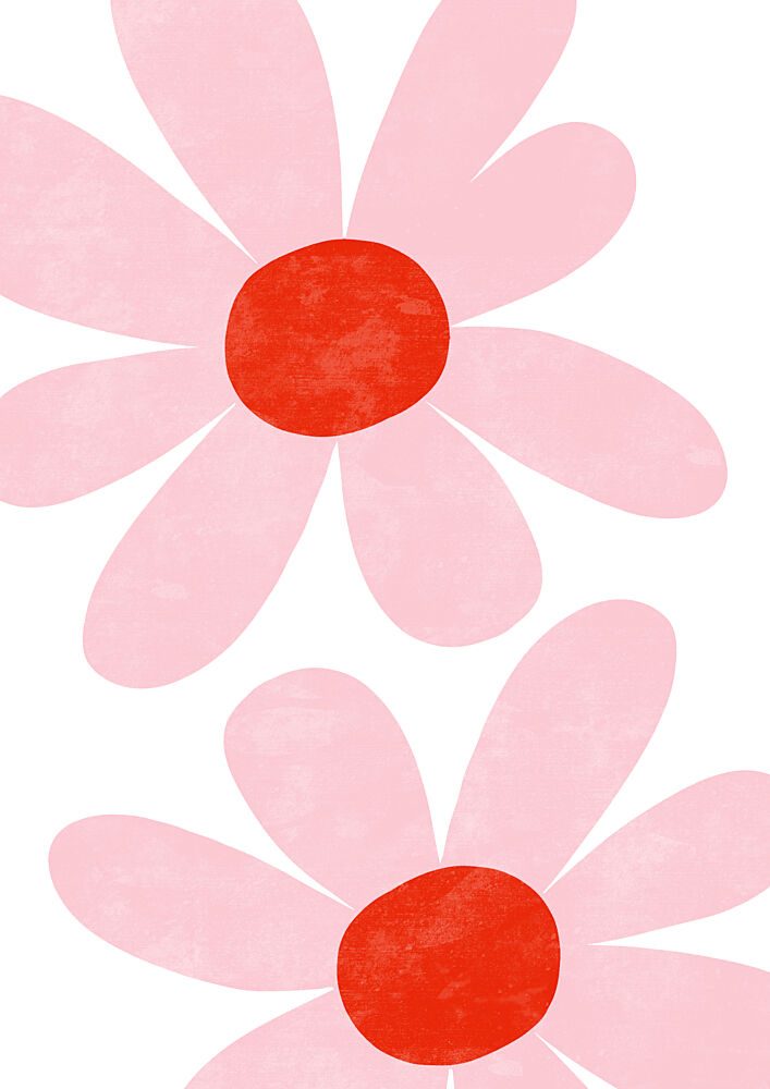 Modern Pink Blooms art print by Bainai for $57.95 CAD