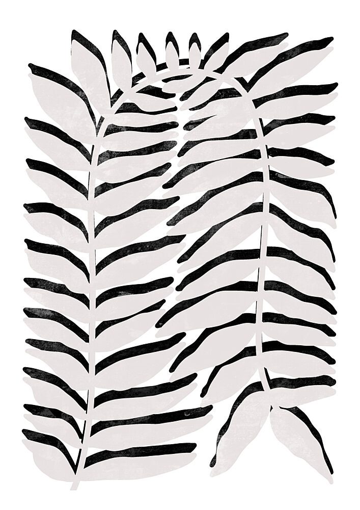 Abstract Jungle Leaves art print by Bainai for $57.95 CAD