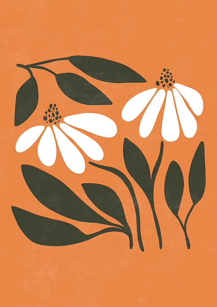 Modern Daisy Duo art print by Bainai for $57.95 CAD