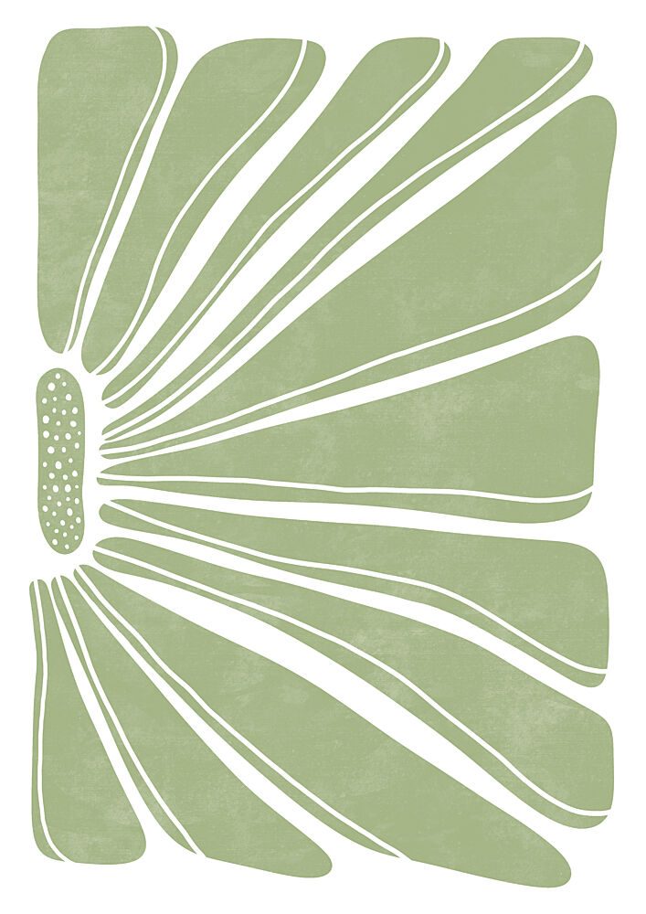Sage Minimalist Flower art print by Bainai for $57.95 CAD