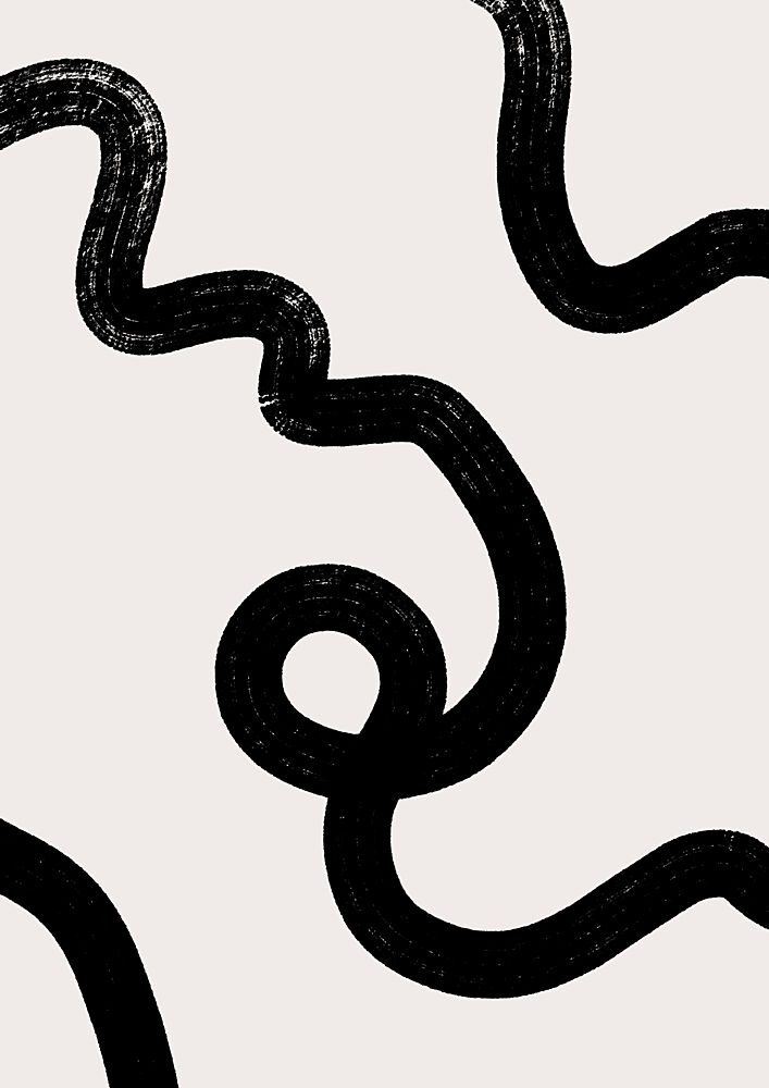 Abstract Flowing Curves art print by Bainai for $57.95 CAD