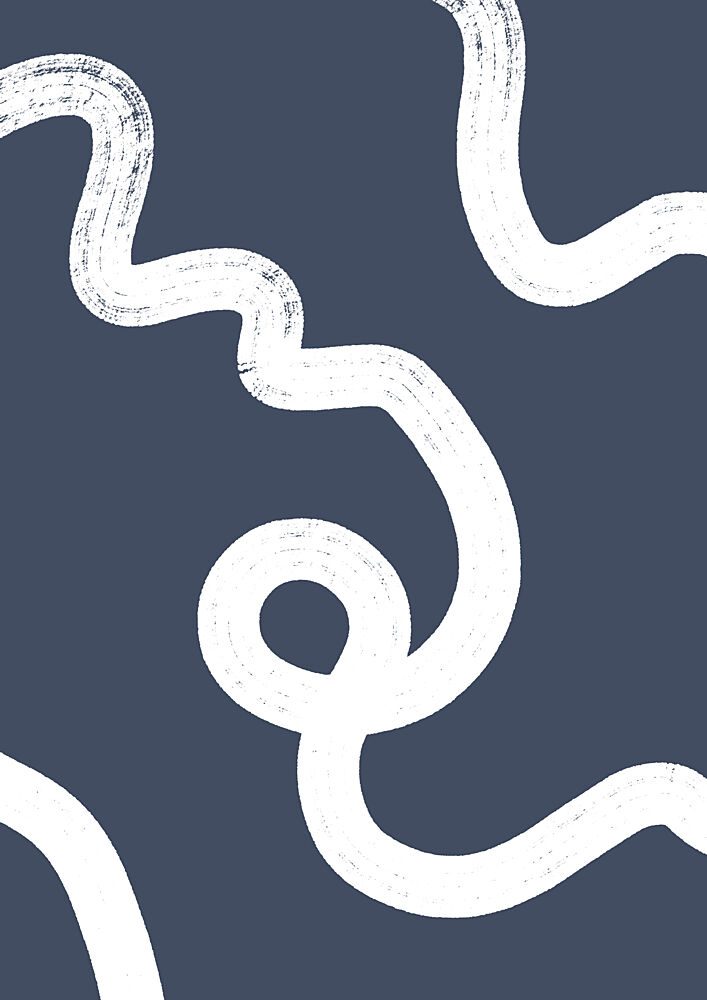 Wavy Abstract Lines art print by Bainai for $57.95 CAD
