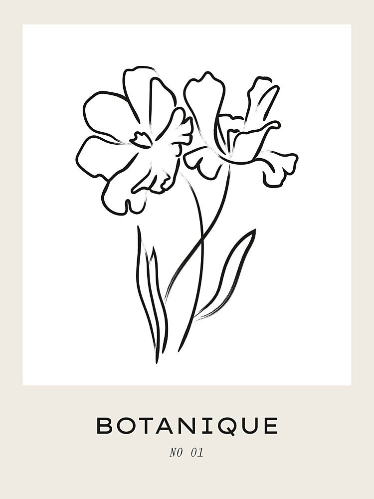 Floral Line Elegance art print by Treechild for $57.95 CAD