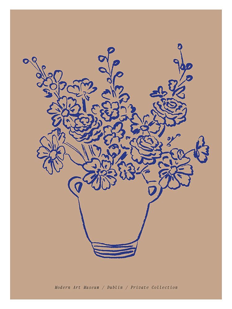 Blue Floral Elegance art print by Treechild for $57.95 CAD