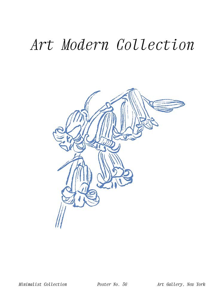 Bluebell Minimalism art print by Treechild for $57.95 CAD