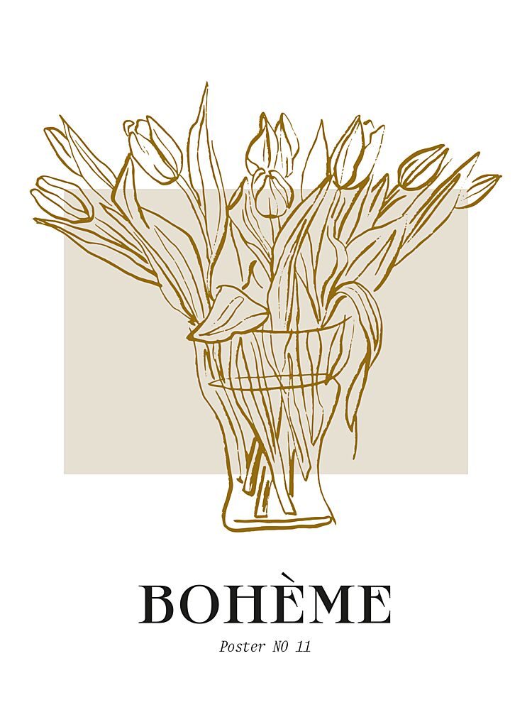 Golden Tulip Vase art print by Treechild for $57.95 CAD
