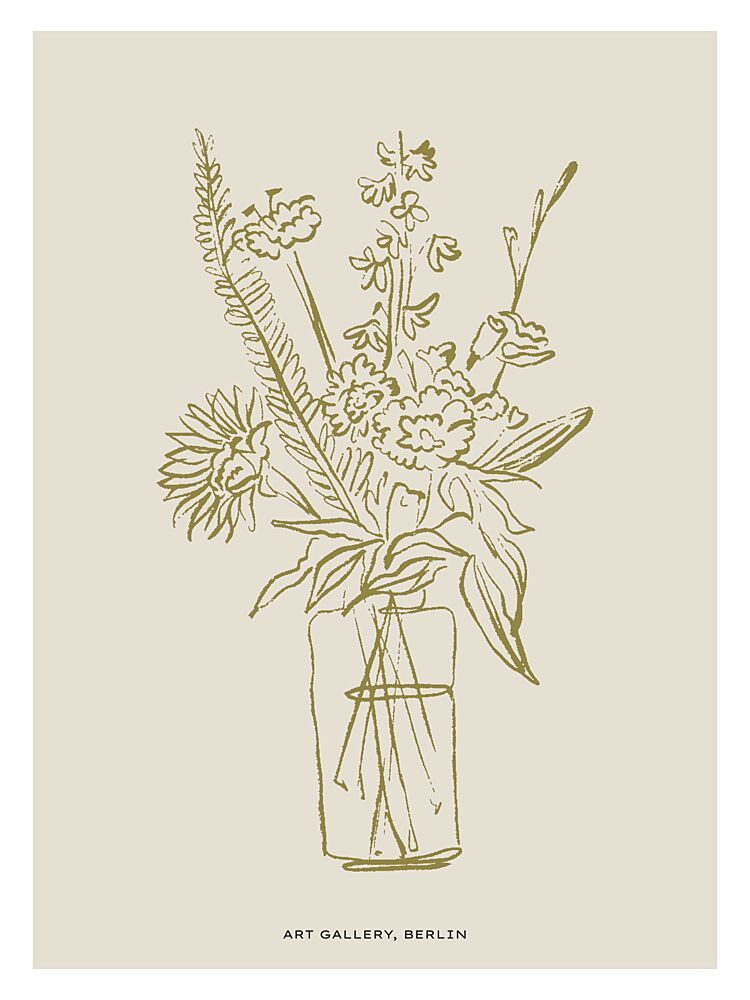 Floral Line Vase art print by Treechild for $57.95 CAD