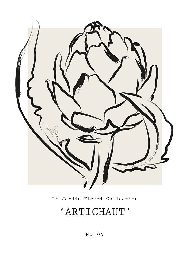 Elegant Artichoke art print by Treechild for $57.95 CAD