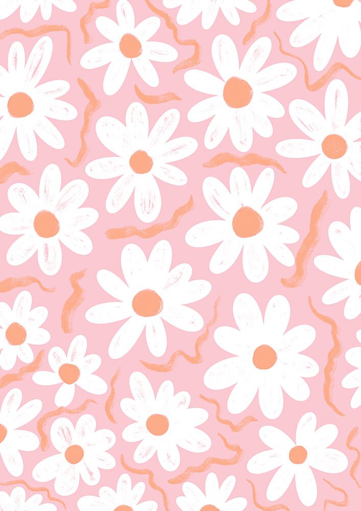 Sweet Pink Daisies art print by Bainai for $57.95 CAD