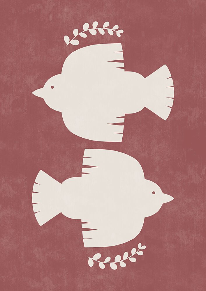 Peaceful Doves art print by Bainai for $57.95 CAD