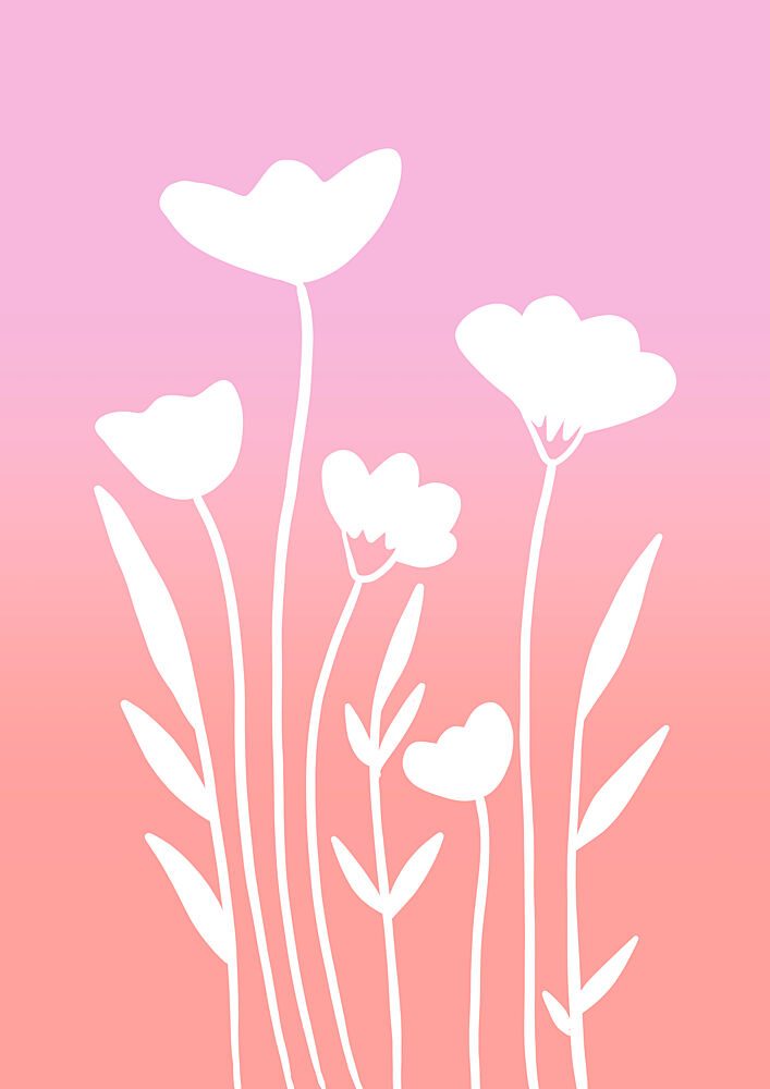 Soft Pink Flowers art print by Bainai for $57.95 CAD