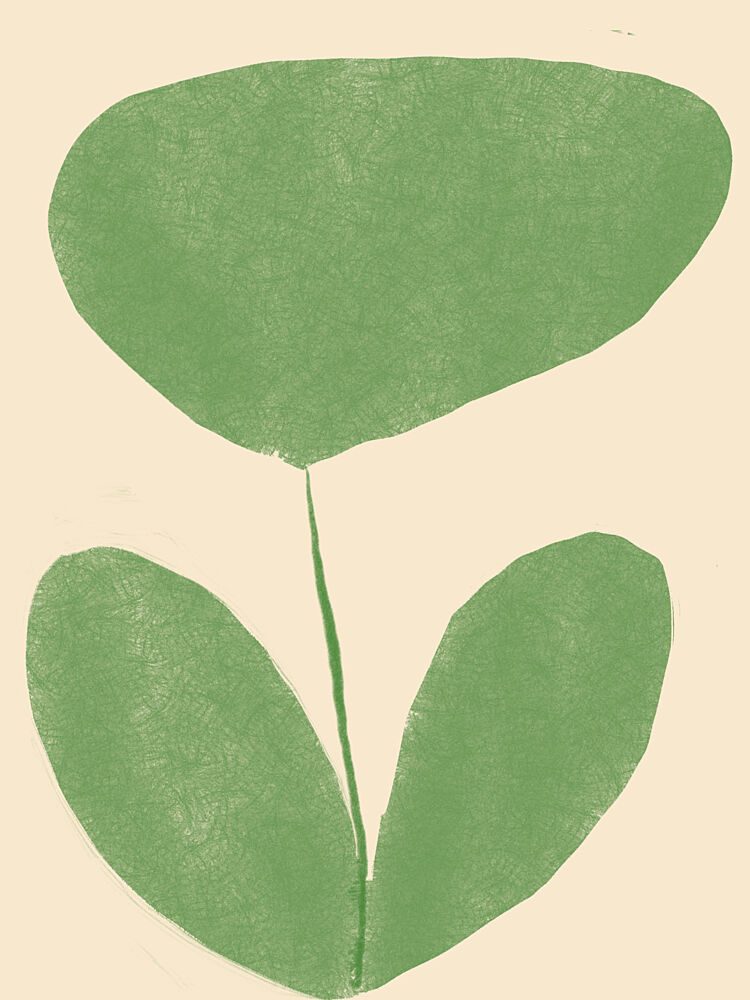 Minimal Green Blossom art print by Treechild for $57.95 CAD