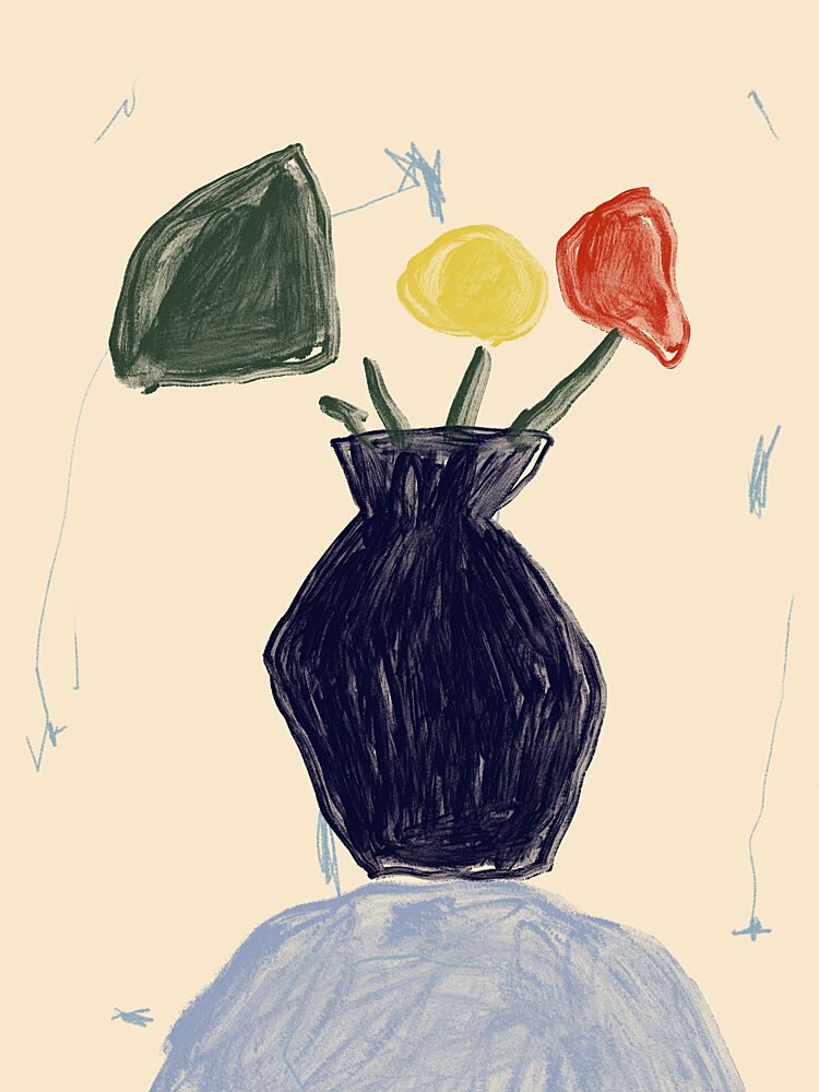 Vivid Vase Blooms art print by Treechild for $57.95 CAD