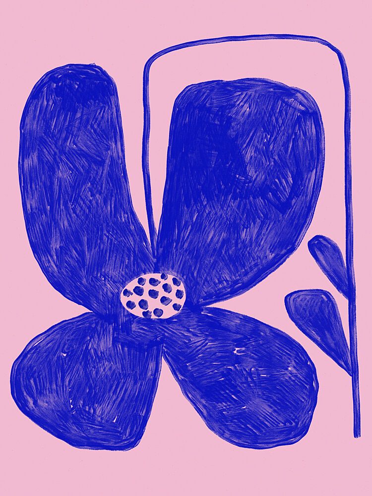 Blue Blossom Burst art print by Treechild for $57.95 CAD