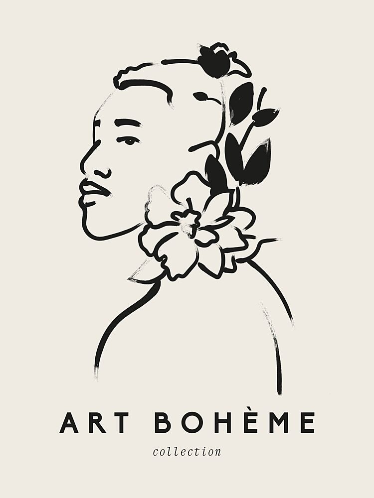 Floral Silhouette art print by Treechild for $57.95 CAD