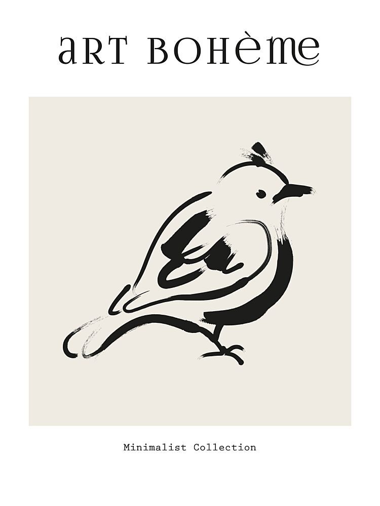 Brushstroke Bird art print by Treechild for $57.95 CAD