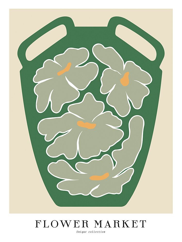 Green Floral Vase art print by Treechild for $57.95 CAD