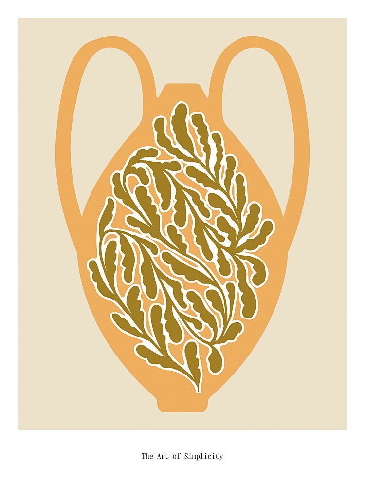 Leafy Amphora Design art print by Treechild for $57.95 CAD