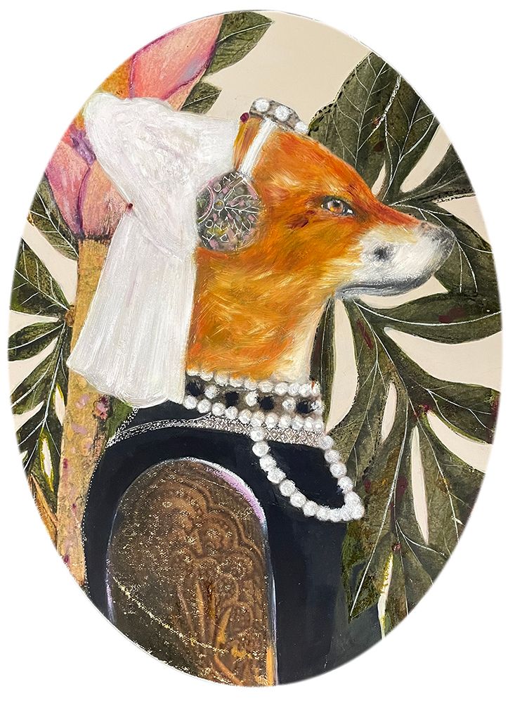Fox Dressed In Renaissance Attire art print by Karenina Fabrizzi for $57.95 CAD