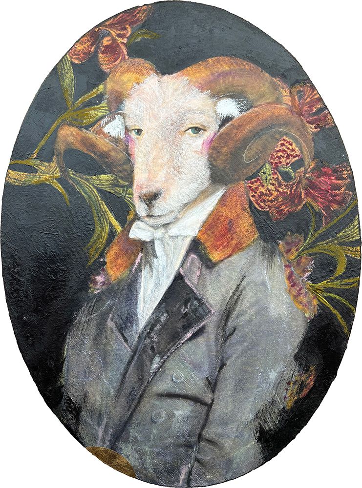 Regal Ram Portrait art print by Karenina Fabrizzi for $57.95 CAD