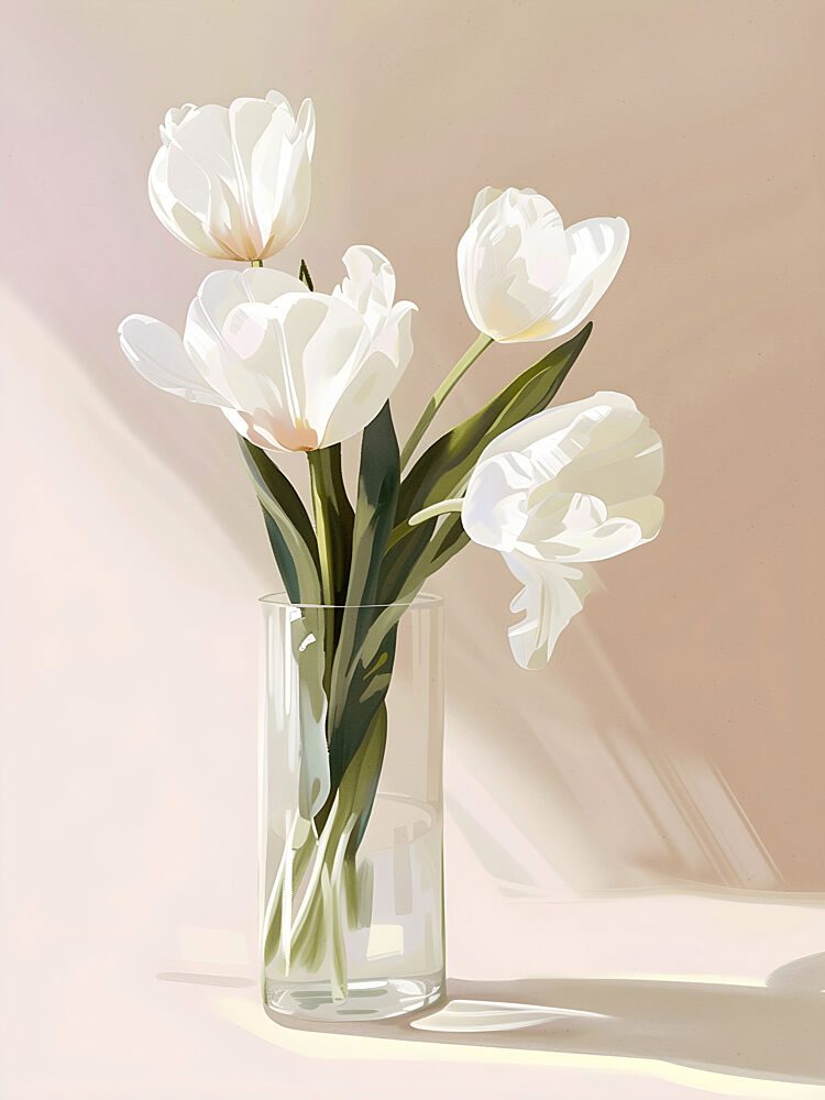 Elegant White Blooms art print by Treechild for $57.95 CAD