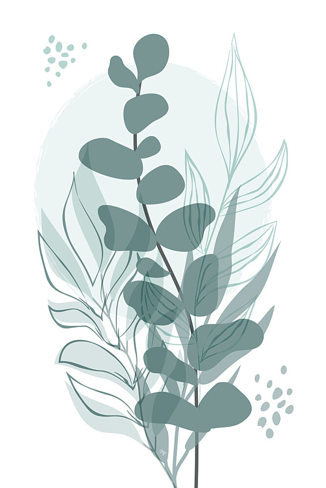 Soft Eucalyptus Botanical art print by Martina for $57.95 CAD