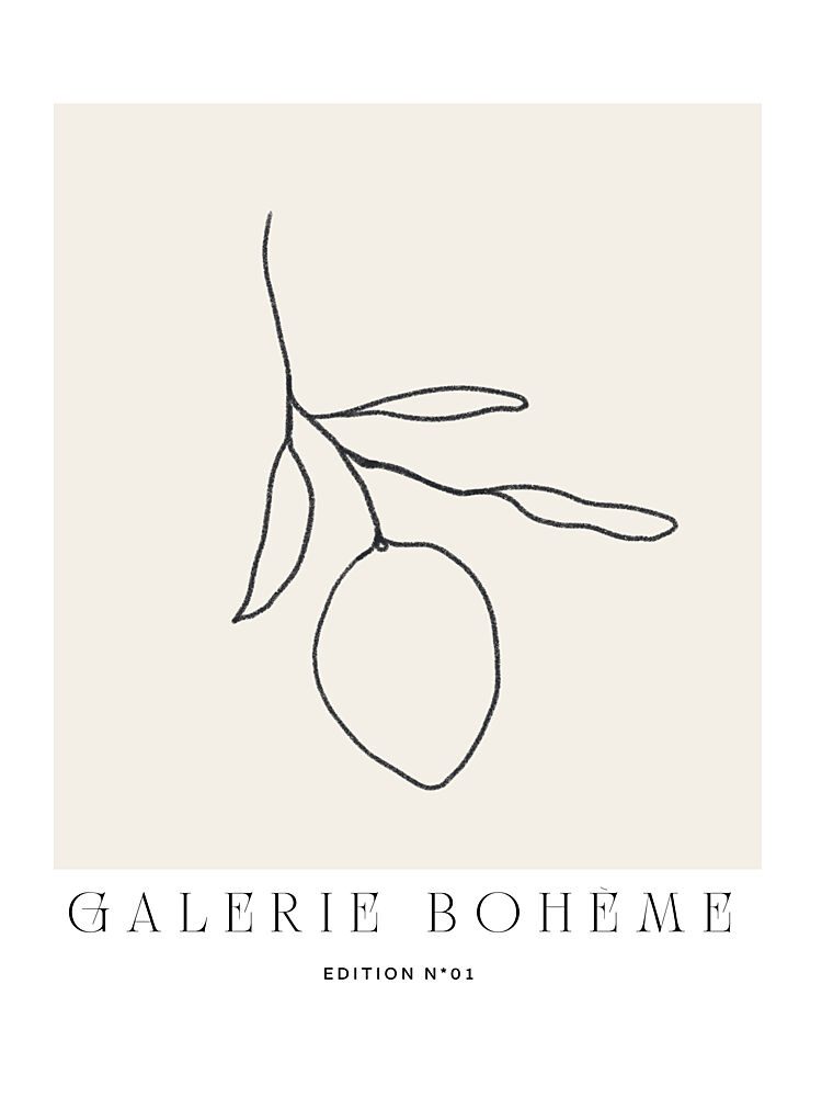 Lemon Line Elegance art print by Treechild for $57.95 CAD