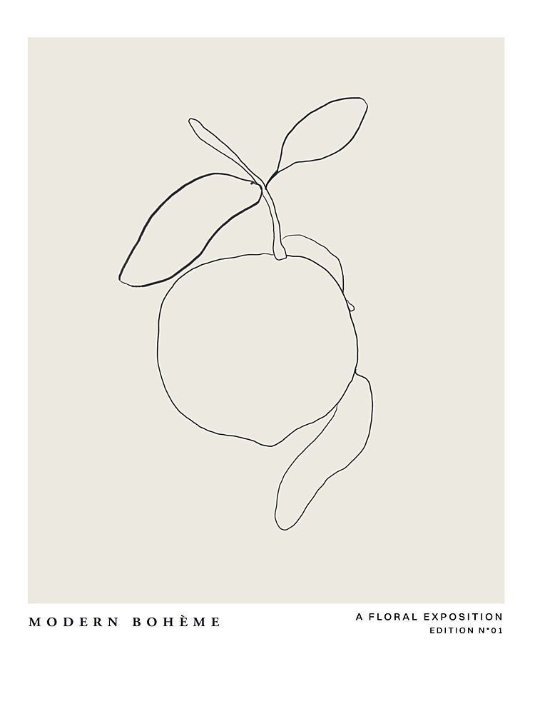 Lemon Linework Elegance art print by Treechild for $57.95 CAD