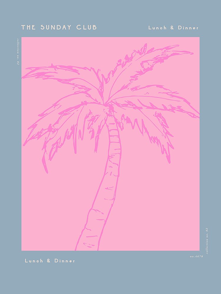 Pink Palm Vibes art print by Treechild for $57.95 CAD