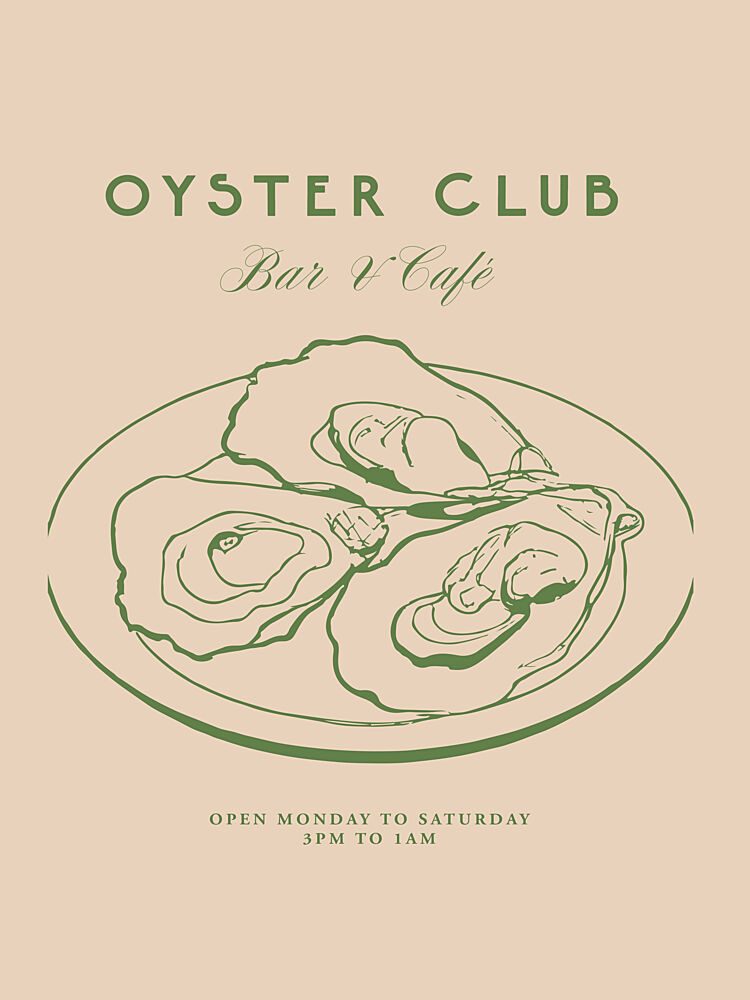 Oyster Plate Design art print by Treechild for $57.95 CAD