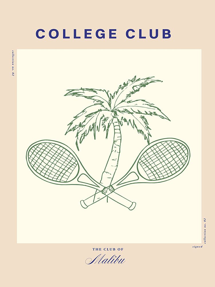 Malibu Tennis Vibes art print by Treechild for $57.95 CAD