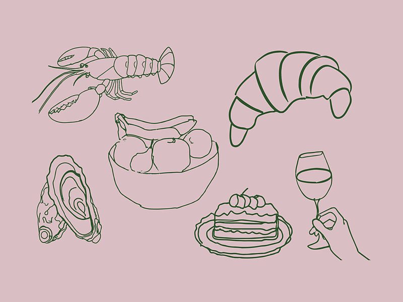 Elegant Feast Sketch art print by Treechild for $57.95 CAD