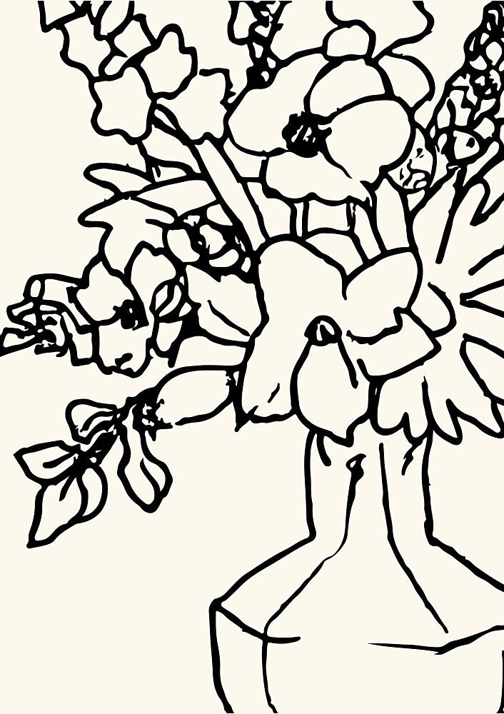 Floral Linework art print by Treechild for $57.95 CAD