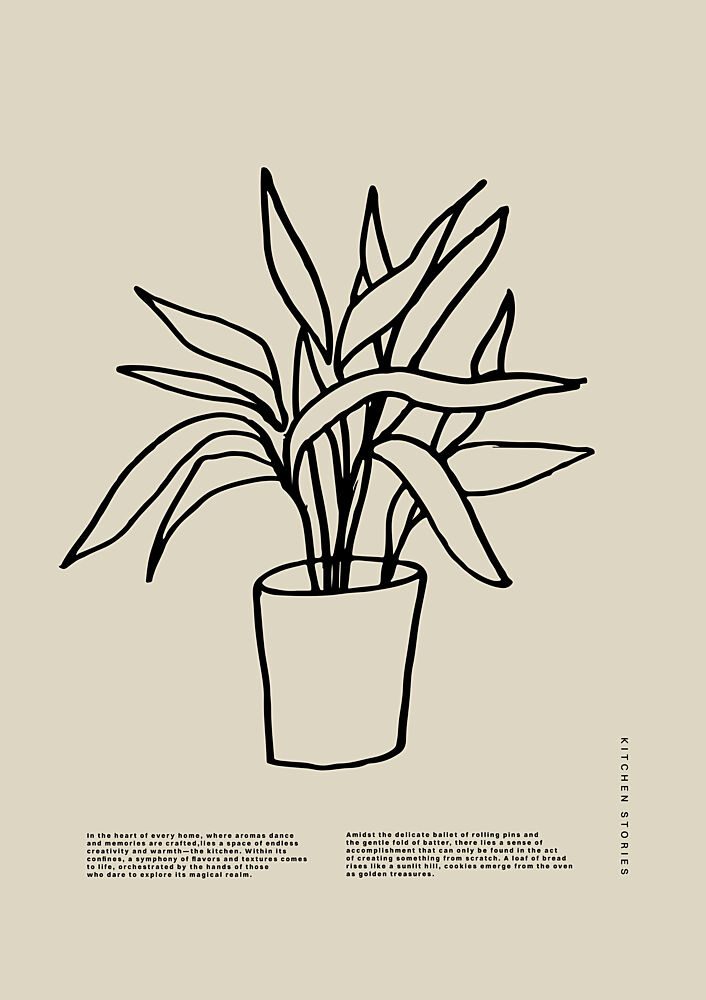 Potted Graceful Lines art print by Treechild for $57.95 CAD