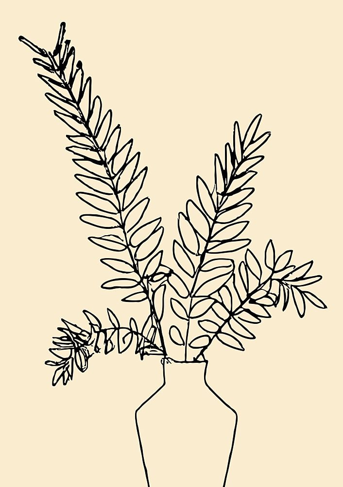 Line Leaf Harmony art print by Treechild for $57.95 CAD