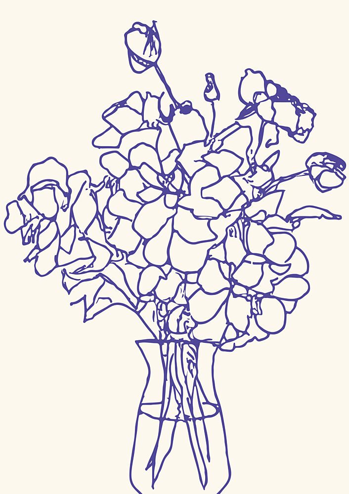 Floral Line Harmony art print by Treechild for $57.95 CAD